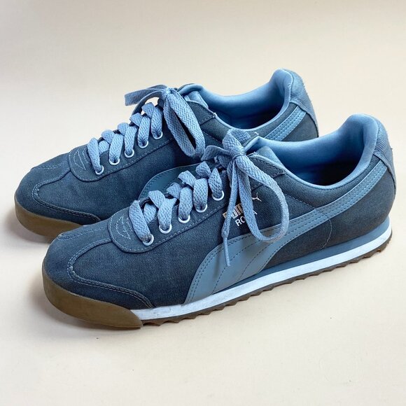 Puma Roma Sneakers - Gray Canvas - Size 8.5 Mens/10 Womens - Picture 1 of 10